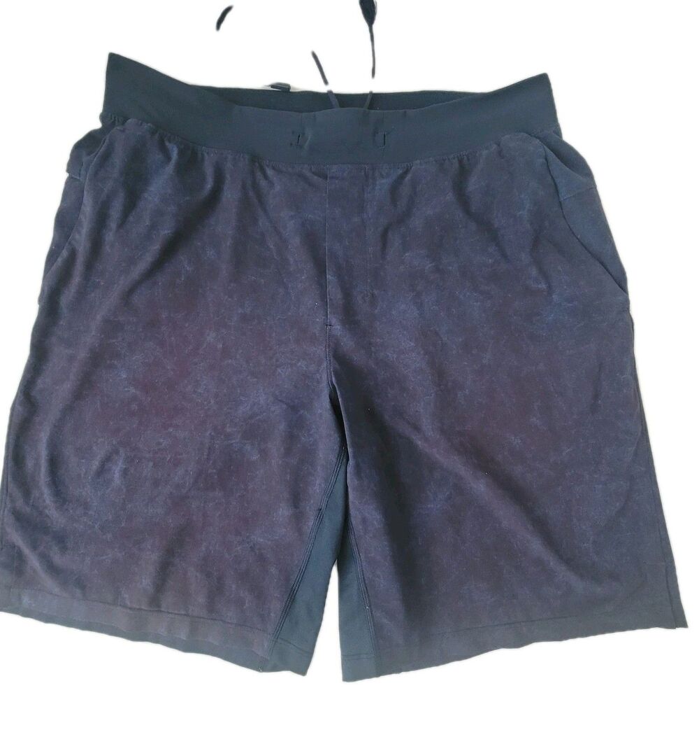 Lululemon Mens Large Shorts Blue Linerless The Short Gym Workout